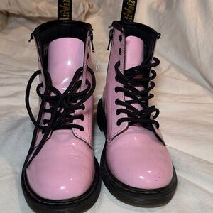 Dr. Martens Kids Pink Lace-Up Boots